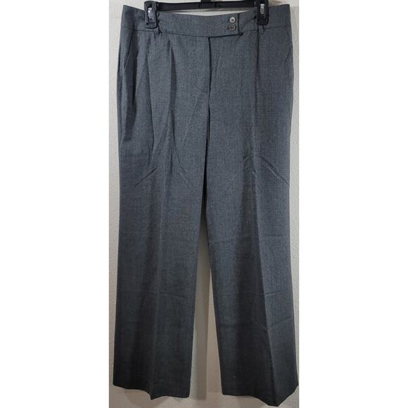 Talbots Gray Flat Front Dress Pants Medium Lightweight Soft Lined Straight Leg - Picture 1 of 8